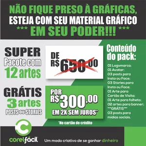Imagem de capa para o Serviço online PACK DE ARTES PARA NEGÓCIOS