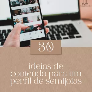 Imagem de capa para o Ebook Ideias de conteúdo - SEMIJOIAS