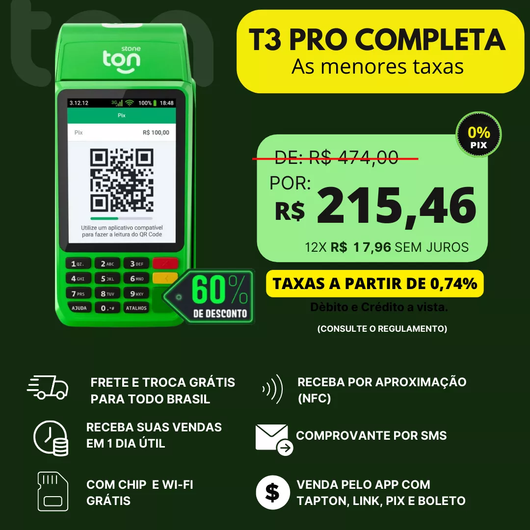 maquininha TON T3 PRO