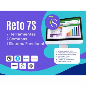 Imagen de portada para Evento online Reto 7S: Construye tu sistema digital funcional en solo 7 semanas, integrando herramientas clave y gratuitas paso a paso.