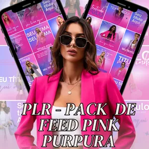 Imagem de capa para o Ebook PACK DE FEED PINK PÚRPURA 