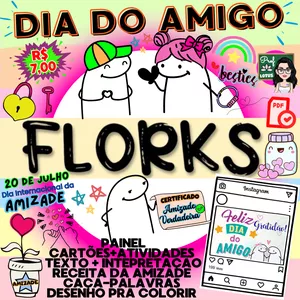 Imagem de capa para o Ebook DIA DO AMIGO FLORKS