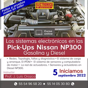 Imagen de portada para Evento online Los Sistemas Electrónicos en las Pick-Ups Nissan NP300, Gasolina y Diesel, Módulo Septiembre