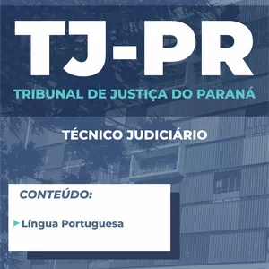 Imagem de capa para o Ebook Caderno de Língua Portuguesa - Técnico Judiciário TJPR