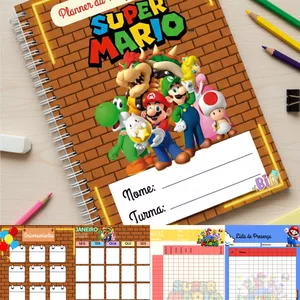 Imagem de capa para o Ebook Planner da Professora 2026 - Tema Super Mario 
