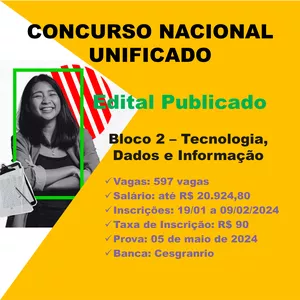 Imagem de capa para o Ebook Edital Verticalizado - CNU - Bloco 2 (Tecnologia, Dados e Informação)