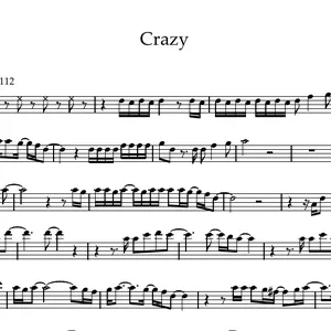 Imagem de capa para o Ebook Partitura Crazy - Sax Tenor Solo -  Gnarls Barkley
