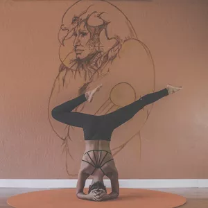 Imagem de capa para o Ebook "Wallyoga Yoga na parede - Queima rápida e flexibilidade em pouco tempo. "