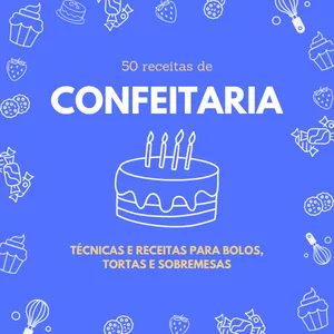 Imagem de capa para o Ebook Receitas de Confeitaria