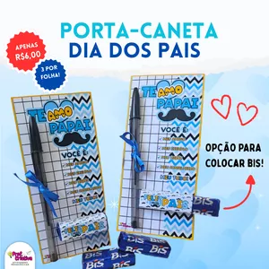 Imagem de capa para o Ebook CARTÃO PORTA CANETA E BIS - DIA DOS PAIS 💡PROF CRIATIVA