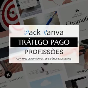 Imagem de capa para o Curso online GESTOR(A) DE TRÁFEGO - pack canva minimalista