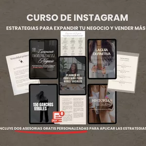 Imagen de portada para Ebook Curso de Instagram: Estrategias para expandir tu negocio y vender más 