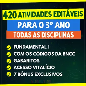 Imagem do curso ATIVIDADES - 3º ANO FUNDAMENTAL - BNCC 2025