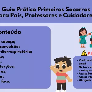 Imagem de capa para o Ebook Guia Prático Primeiros Socorros Para Pais, Professores e Cuidadores