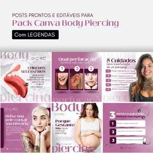 Imagem de capa para o Curso online Pack Canva Body Piercing