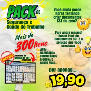 Imagem de capa para o Curso online PACK - Segurança e Saúde do Trabalho - Mais de 300 Itens