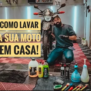 Imagem de capa para o Curso online Como Lavar sua Moto em Casa | Base da Limpeza Artesanal 