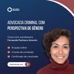 Imagem de capa para o Curso online Advocacia Criminal com Perspectiva de Gênero