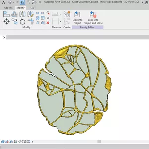 Cover image for Online course 3D HQ Revit family - Koket Untamed Console (Mirror)