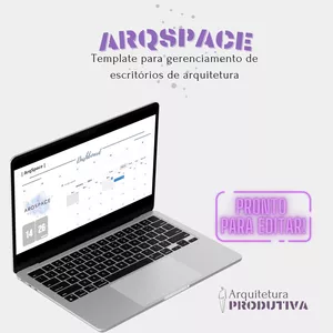 Imagem do curso |ArqSpace|  Template de Gerenciamento para Escritórios de Arquitetura