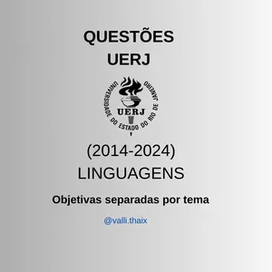 Imagem de capa para o Ebook Questões UERJ 2014-2024 objetivas separadas por tema (Português)