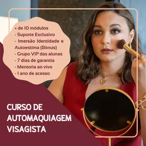 Imagem principal do produto Curso de Automaquiagem Visagista - A maquiagem que valoriza a sua beleza