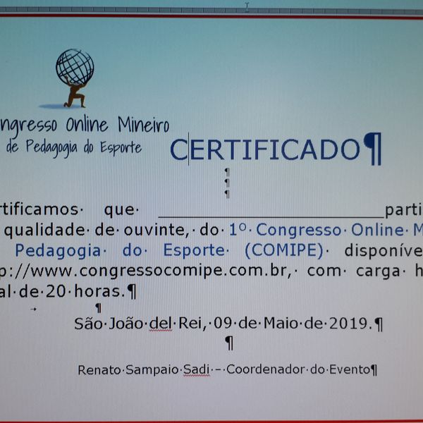 Certificado COMIPE | Hotmart
