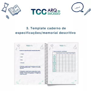 Imagem de capa para o Ebook Template caderno de especificações/memorial descritivo