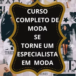 Imagem do curso CURSO DE MODA COMPLETO APRENDA A DESENHAR A SUA PROPRIA COLEÇÃO,MODELAGEM E TODO O PROCESSO PARA FAZER A ROUPA