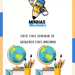 Imagem de capa para o Ebook Capas para Trabalho de Geografia para Imprimir