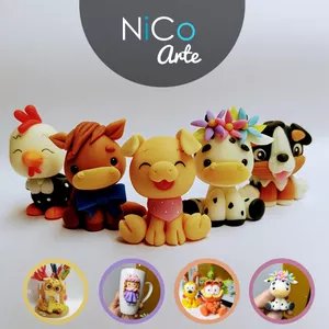 Imagen de portada para Curso online Combo de Figuras en Porcelana Fría-Fondant-Plastilina.