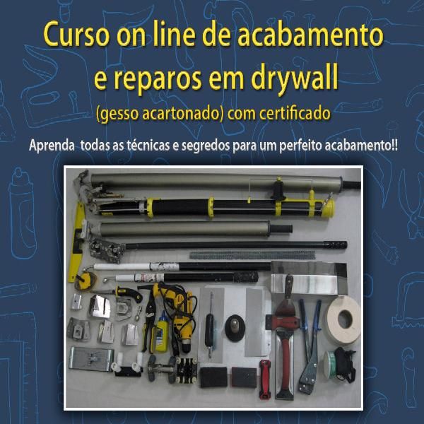 Imagem do curso Curso On Line de Acabamento e Reparos em Drywall (Gesso Acartonado)