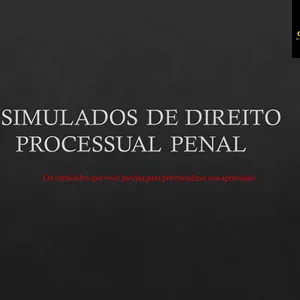 Imagem de capa para o Ebook Simulados de Processo Penal para OAB