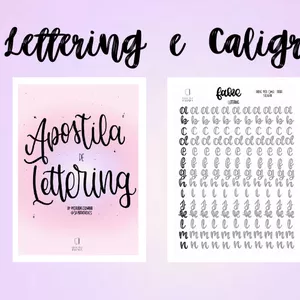Imagem de capa para o Ebook Apostila de Lettering e Caligrafia 