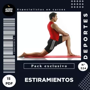 Imagen de portada para Ebook Curso Digital de Estiramientos en PDF | 15 ebooks en PDF