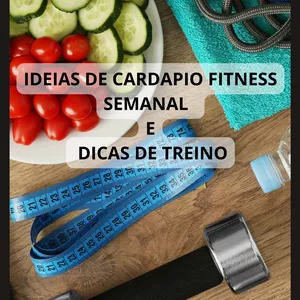 Imagem de capa para o Ebook IDEIAS DE CARDAPIO FITNESS SEMANAL E DICAS DE TREINO
