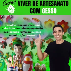 Imagem de capa para o Curso online Viver de artesanato com gesso 