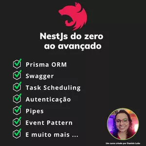 Imagem de capa para o Curso online Curso de NestJS do Zero ao avançado