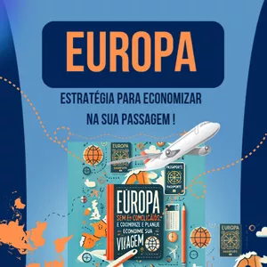 Imagem de capa para o Ebook Guia Definitivo: Como Economizar em Passagens Aéreas para Europa