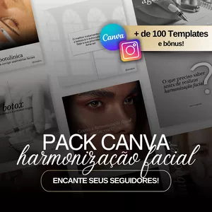 Imagem de capa para o Ebook Combo Templates HOF | ARTES EDITÁVEIS conteúdo HARMONIZAÇÃO FACIAL