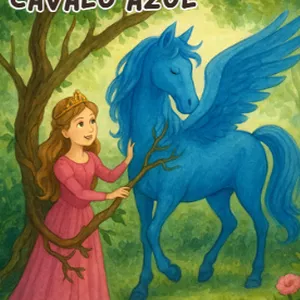 Imagem de capa para o Ebook A PRINCESA E O CAVALO AZUL.