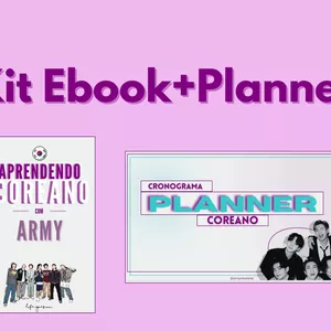 Kit Ebook+Planner de Estudo Coreano.