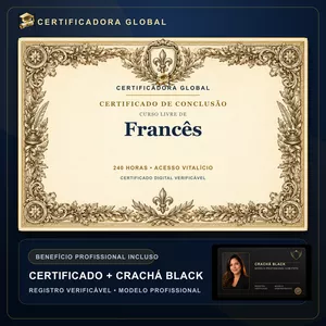 Imagem do curso 🔥 BOLSA 100% [APLICADA] - [MATRÍCULA] CURSO DE FORMAÇÃO EM FRANCÊS - ACESSO VITALÍCIO - CRACHÁ BLACK + REGISTRO - CASHBACK R$ 25 - BÔNUS APOSTILA EXTRA - CG