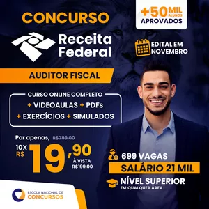 Imagem de AFRF (Receita Federal do Brasil) - Auditor Fiscal criado por Escola Nacional de Concursos na hotmart