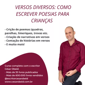 Imagem de capa para o Curso online Versos diversos, como escrever poesias para crianças 