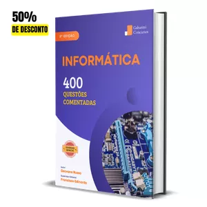 Imagem de capa para o Ebook 400 Questões Comentadas de Informática + BÔNUS