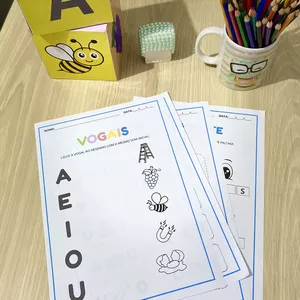 Imagem de capa para o Ebook Caixa das vogais + interpretação 