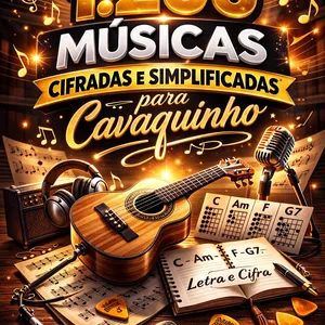 Imagem de capa para o Ebook 1.200 Cifras Simplificadas para Você Nunca Mais Ficar Sem Repertório