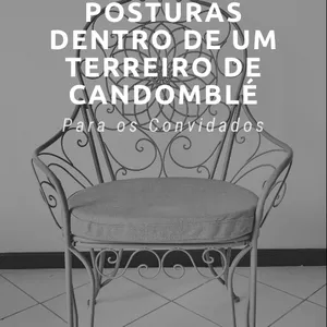 Imagem de capa para o Ebook Dicas de posturas dentro de um terreiro de candomblé - Para os Convidados.