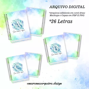 Imagem de capa para o Curso online Capas de Agendas Alfabeto aquarela - Arquivo Digital